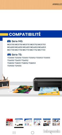 Lot De 4 Cartouches D'Encre Compatibles Canon Pixma TS5000 - PGI570 CLI571 XL - Haute Capacité