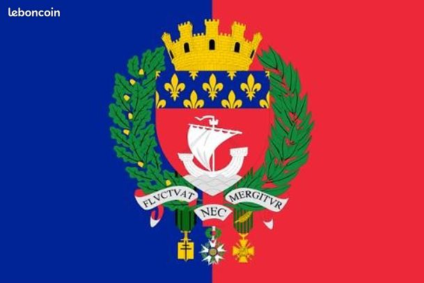 Drapeau de PARIS/FLUCTUAT NEC MERGITUR/90X60 CM (image 2)