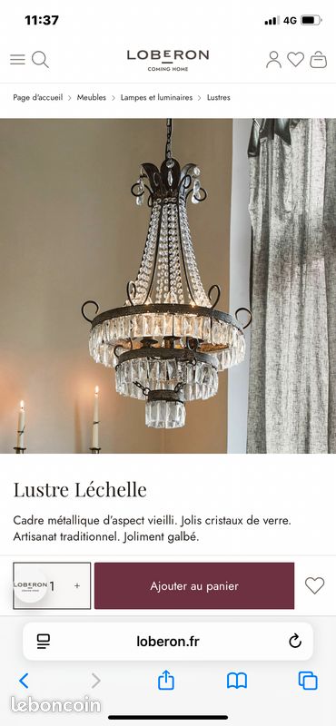 Vend lustre l’échelle (image 1)