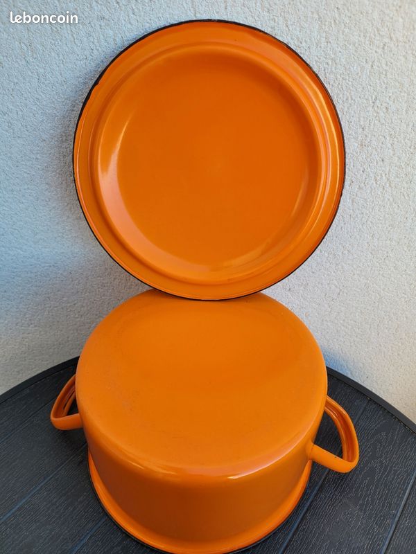 bougeoir Ancien en tôle émaillée fin 19ème Debut 20ème Vintage Enamel