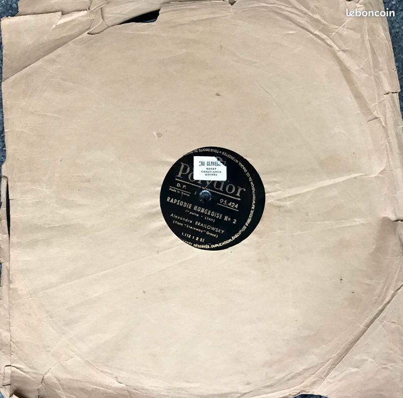 Vinyle RAPSODIE HONGROISE N°2. Franz Liszt. Alexandre Brailowsky piano (image 3)