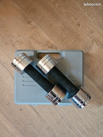 Lot De 2 Haltères Ronds MSPORTS – Revêtement Caoutchouc, Poignée Chromée Moletée, 2,5 à 50 Kg, Antirouille, Antidérapant, Pour Maison Ou Salle