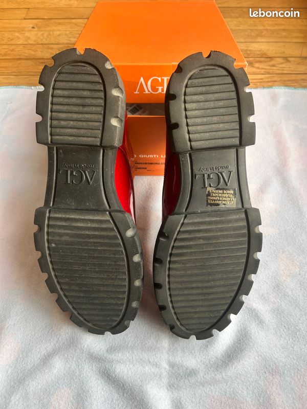 Chaussures femme, AGL, cuir verni rouge, femme, p.39 (image 6)