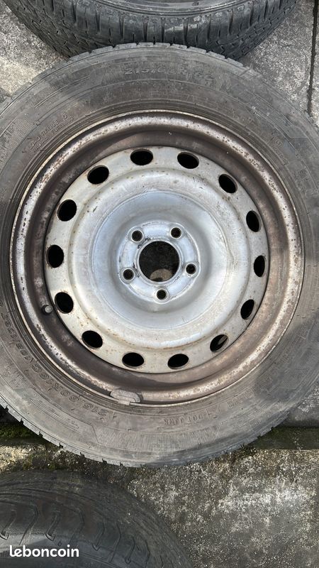 2 roues complètes CITROEN JUMPY 2 avec jantes tôles et 2 pneus ...