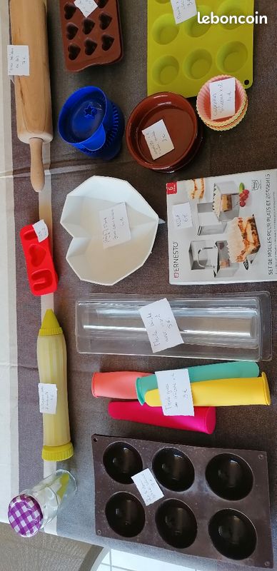 Pâtisserie et cuisine, moule, rouleau, glace, emporté pièce,.. (image 1)