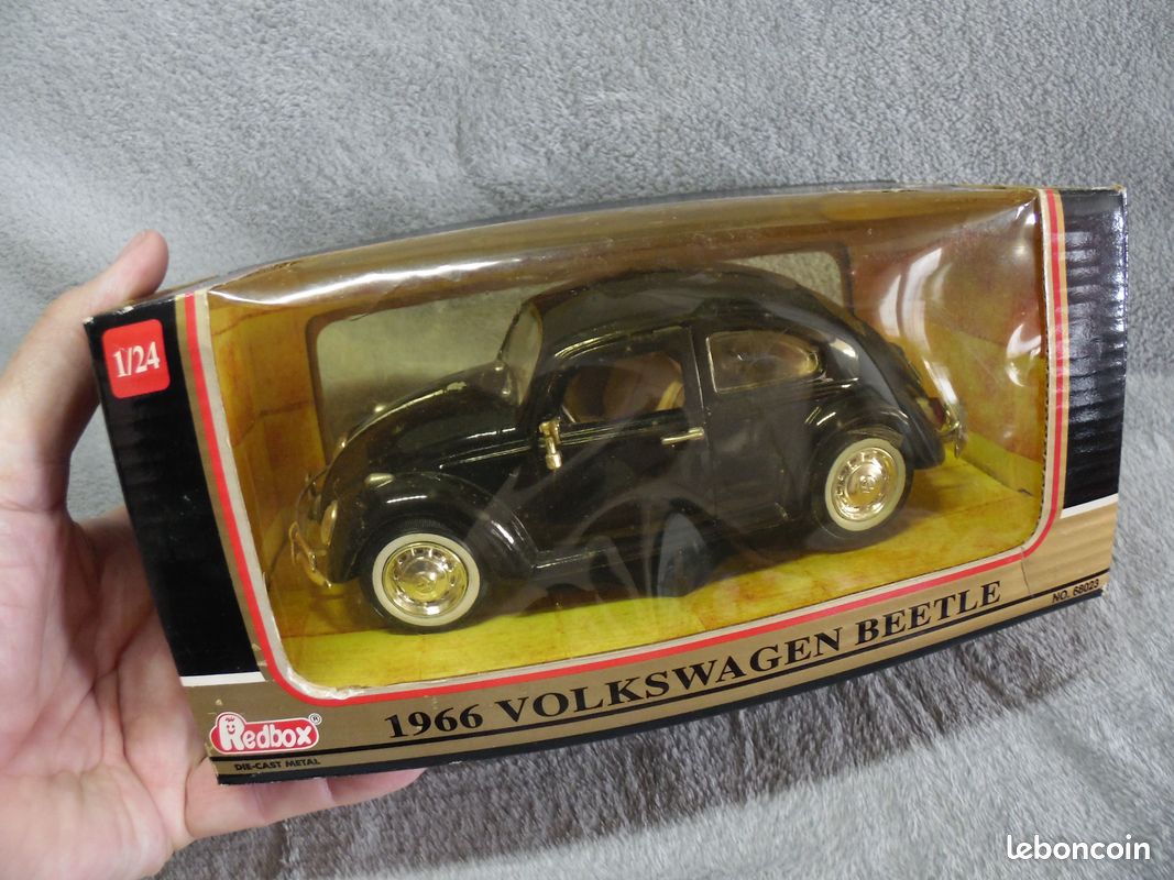 Motormax 1/24 Volkswagen Coccinelle 1966 Orange Et Beige - Miniature Neuve