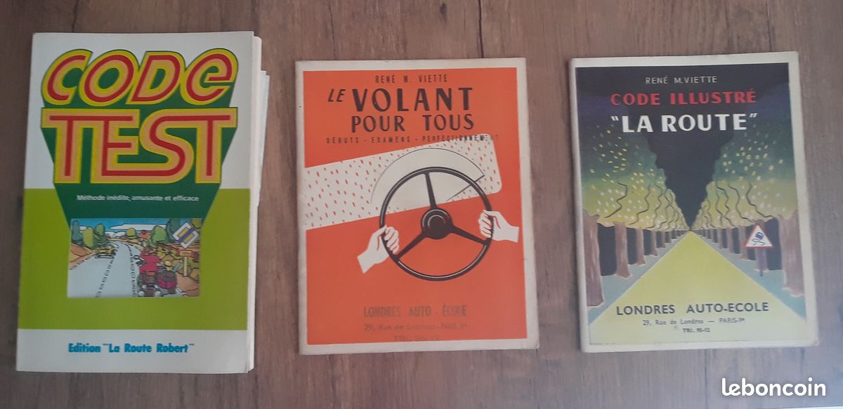 Lot de 3 anciens livre vintage du code de la route (image 1)