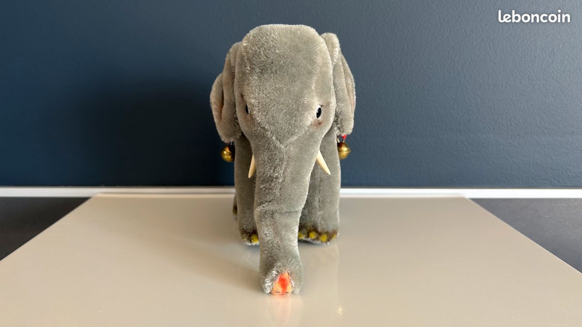 Peluche Jumbo Eléphant STEIFF jouet cirque vintage (image 7)