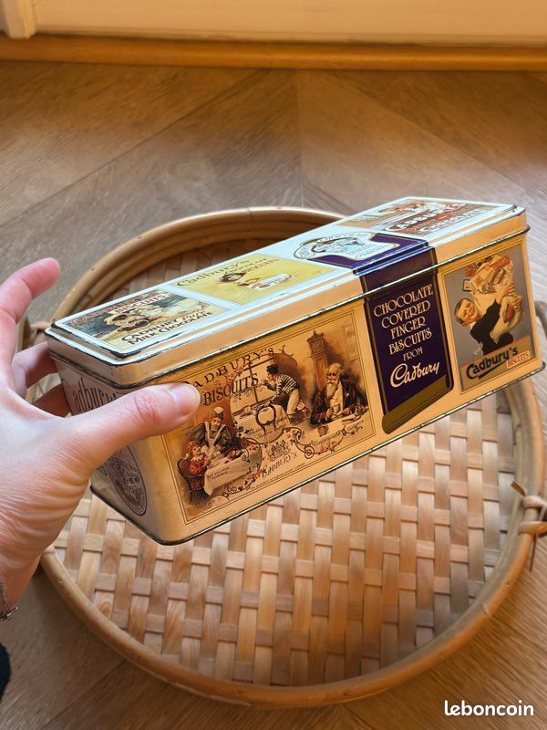 Boîte en métal sérigraphiée Cadbury années 1920-30 - 22 cm (image 2)