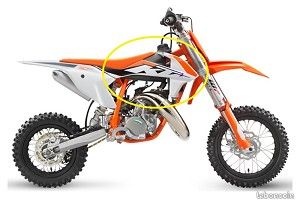 Kit aileron KTM OEM neuf blanc 50 SX / 50 SX Mini 2013-2023 avec autocollant Ref: 45308054000ABA (image 1)