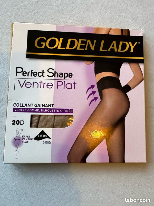 Collant Golden Lady Fashion Lycra Naturel - Taille S 2 (FR 40/42) - Neuf