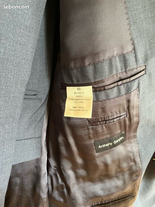 Costume Anthony Garçon - Bleu gris - Taille 50/44 - Très bon état (image 4)