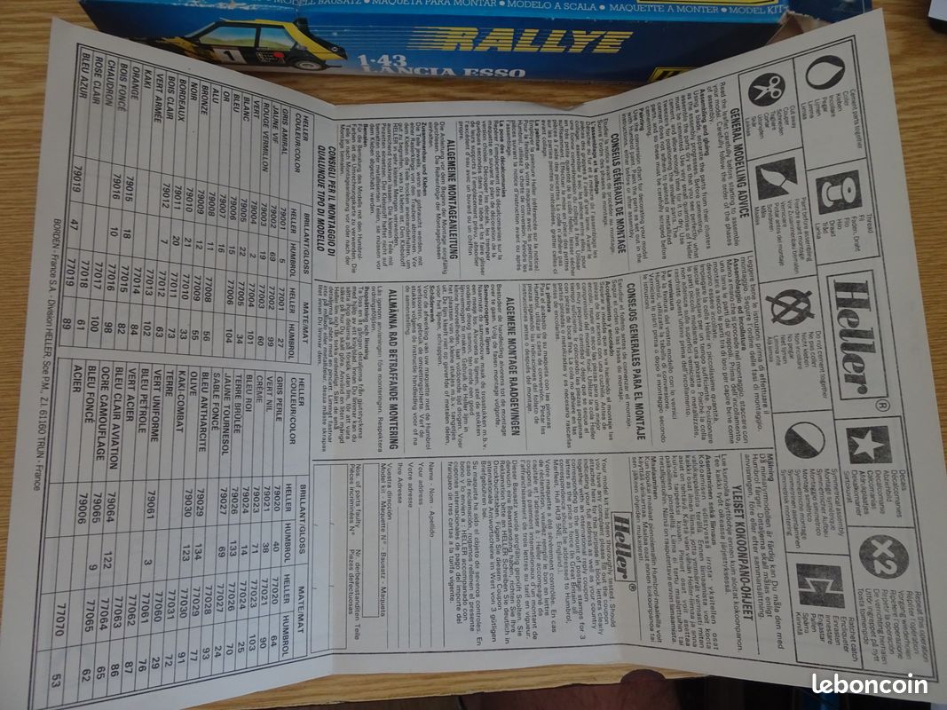 Kit Maquette Heller Lancia Esso Rallyes 1986 à L'échelle 1/43 - Ancien, Non Ouvert - Bon État