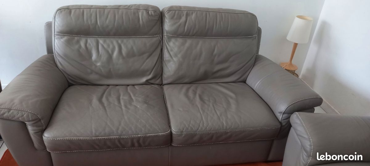 Canapé + Fauteuil + cabriolet Cuir Center (image 3)
