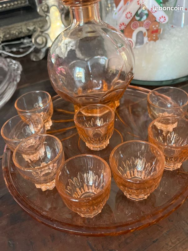 Service Rosaline Arcoroc – Carafe + 8 verres + plateau (image 2)