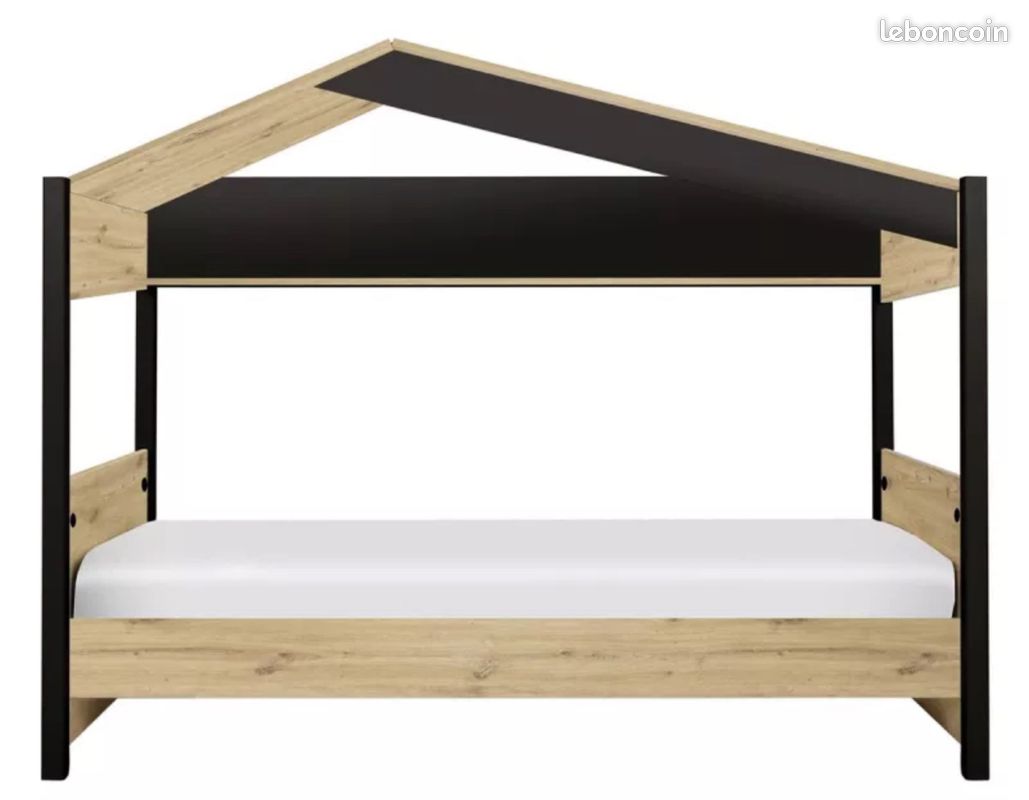 Lit Enfant Cabane + Sommier + Matelas Le tout Neuf (image 2)