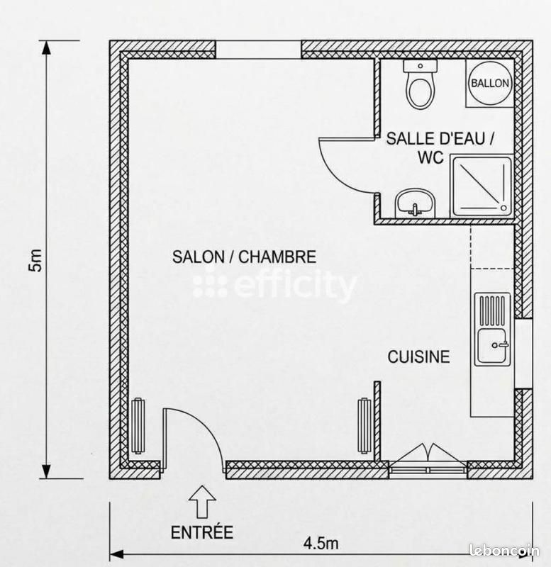 Appartement 2 pièces 24 m² · à Gentilly · 24 m² · 154 000 €