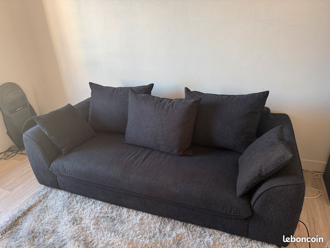 Canapé convertible VEGA – 3 places (BUT) + meuble télé offert (image 1)