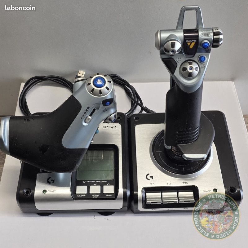 Logitech X52 H.O.T.A.S. Contrôleur De Simulation Accélérateur Et Joystick – BE – Testé – E (image 1)