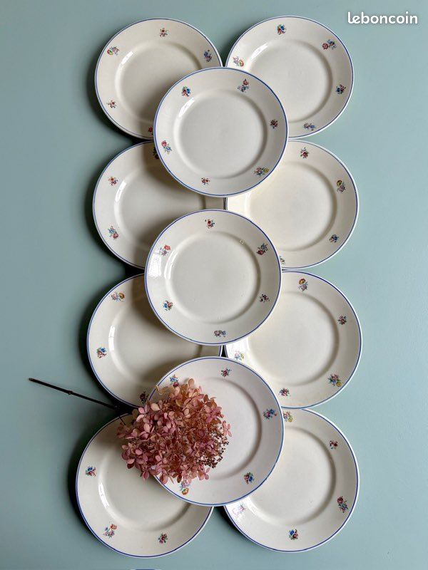 Grande Assiette Ancienne Badonviller Sans Estampe – Céramique – Pièce De Collection