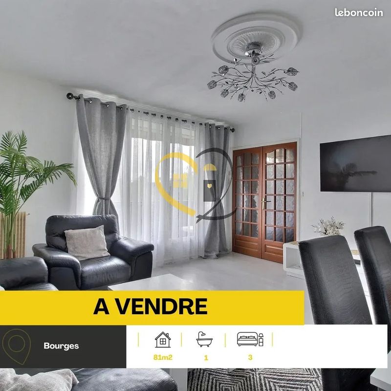 Appartement 4 pièces 81 m² · à Bourges · 81 m² · 90 000 €