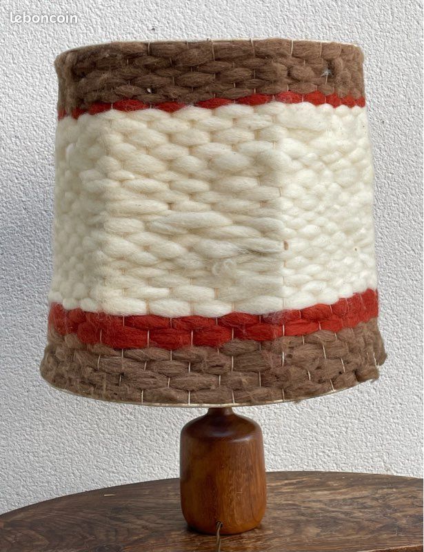 Abat-jour Bonbon Large Hay / 50 cm - Laine tissée main - - | Made In Design