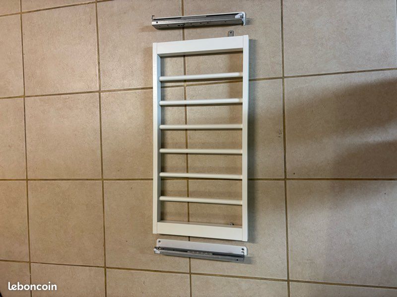 KOMPLEMENT Porte-pantalons coulissant, blanc, 75x35 cm (image 1)