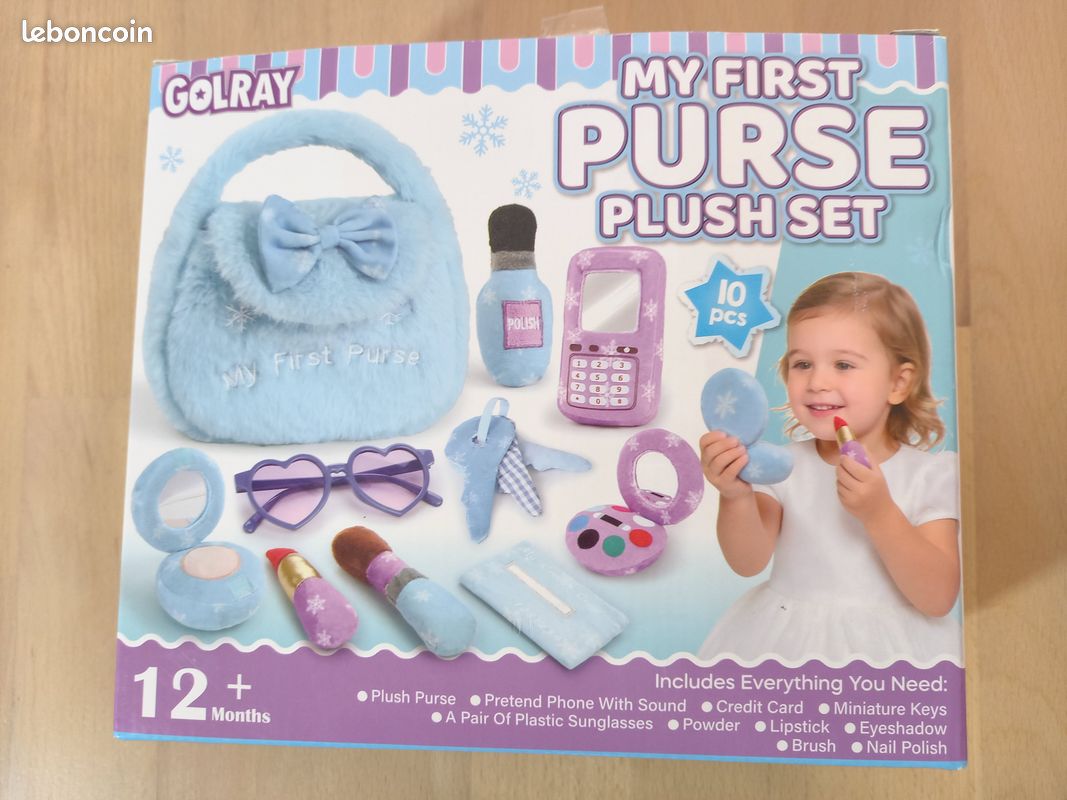 👜 Sac à main doudou et ses accessoires en tissu pour tout-petit (image 4)