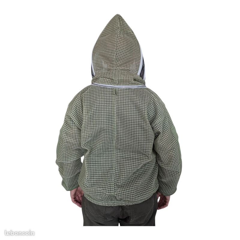 4Bee - Blouson d'Apiculture ventilé (3couches) vert - Voile amovible (image 3)