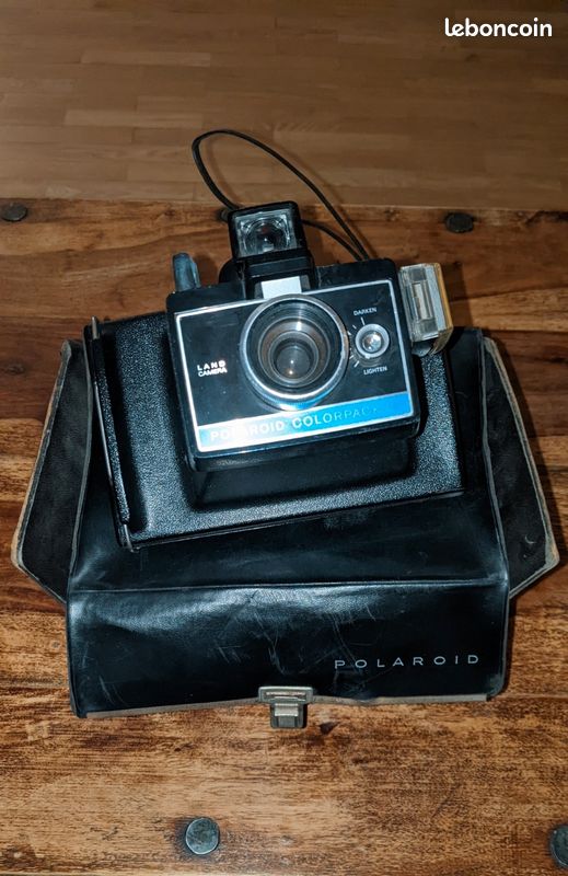 Lot de 4 appareils photo anciens Polaroid Swinger Land, square shooter colorpack