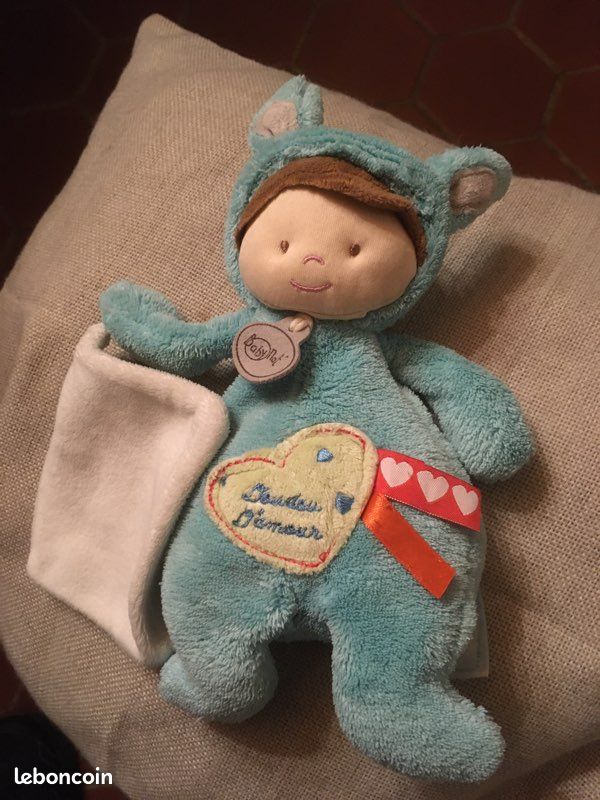 Doudou Babynat doudou poupée déguisée bleue lapin (image 2)