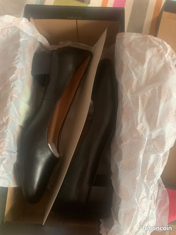 Escarpin cuir noir (image 3)