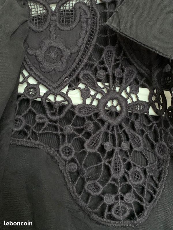 Superbe chemise longue (en lyocell) avec détails style broderie (en coton) aux épaules (image 2)