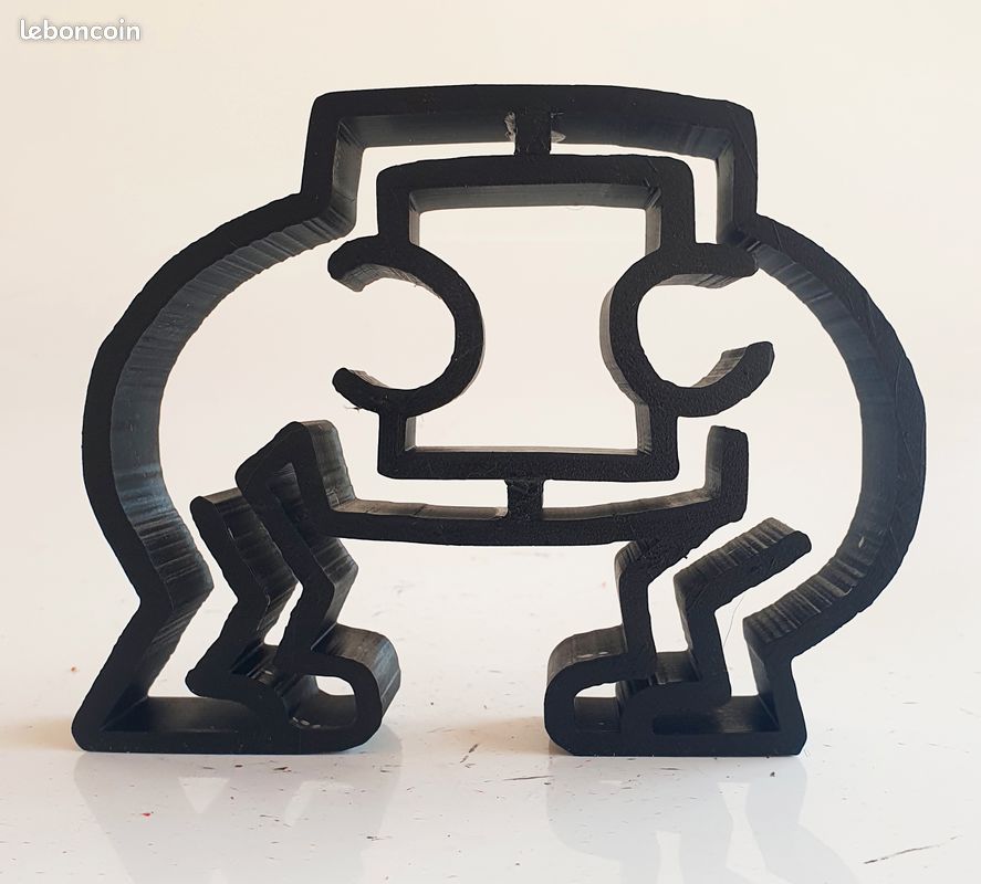Mini POP BOYS HARING noir pop street ART graffiti paint par Spyddy (image 5)
