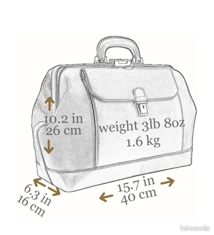 Sac de Médecin en cuir Italien Time resistance (image 2)