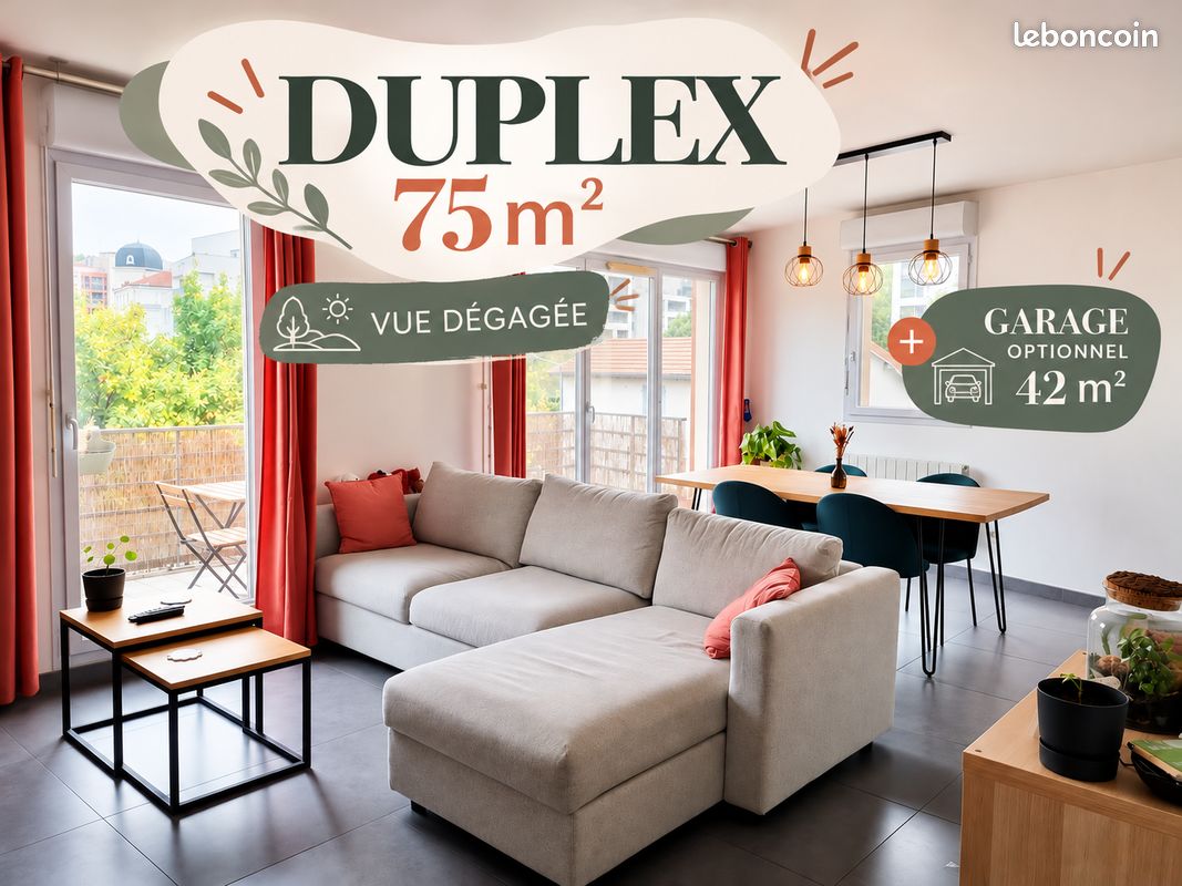Appartement 3 pièces 75 m² · à Villeurbanne · 74,6 m² · 310 000 €