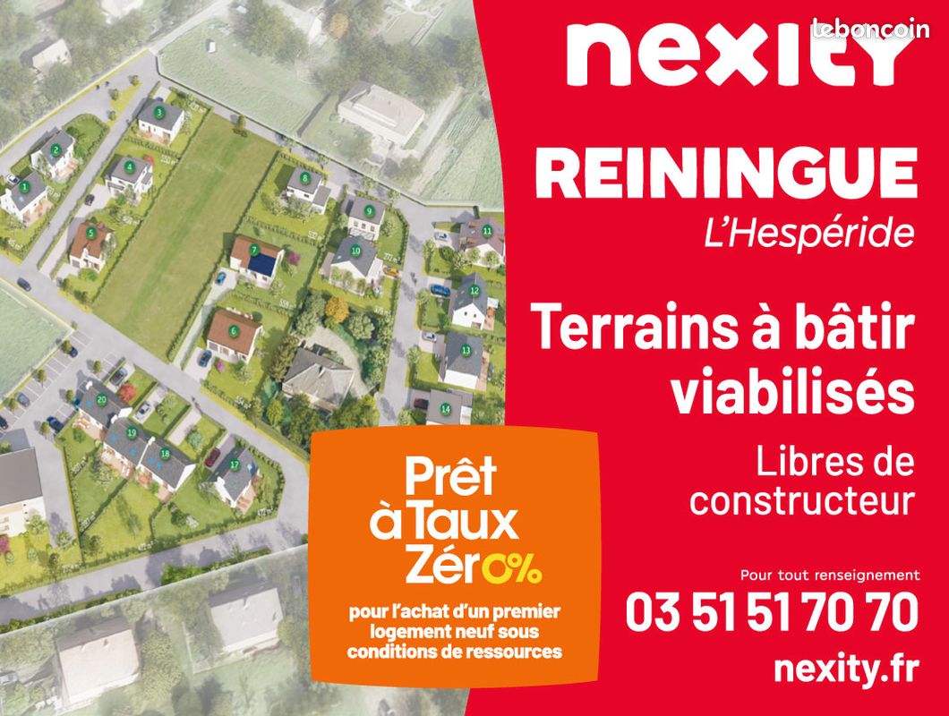 Terrains constructibles à Reiningue, à l’ouest de Mulhouse · 106 900 €