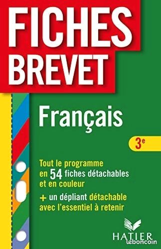 Fiches Brevet 3e sur tout le Français - état NEUF (image 1)