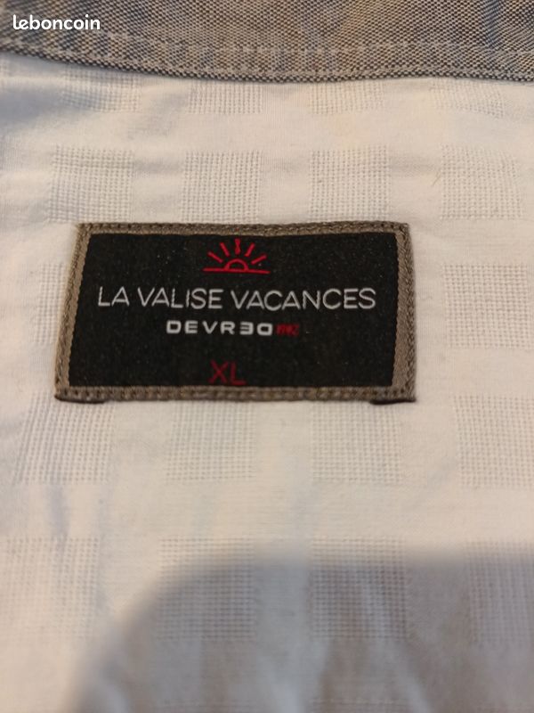 Chemise Devred Taille XL - 100% Coton, Manches Courtes, Beige, Neuve Sans étiquette