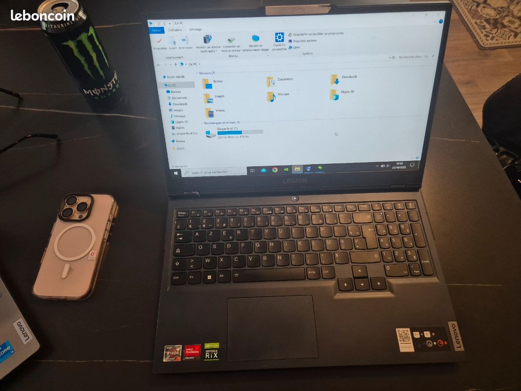 PC Gamer Lenovo Legion 5 - AMD Ryzen 5, RTX 3060, 16Go RAM, 512Go SSD - Très Bon état