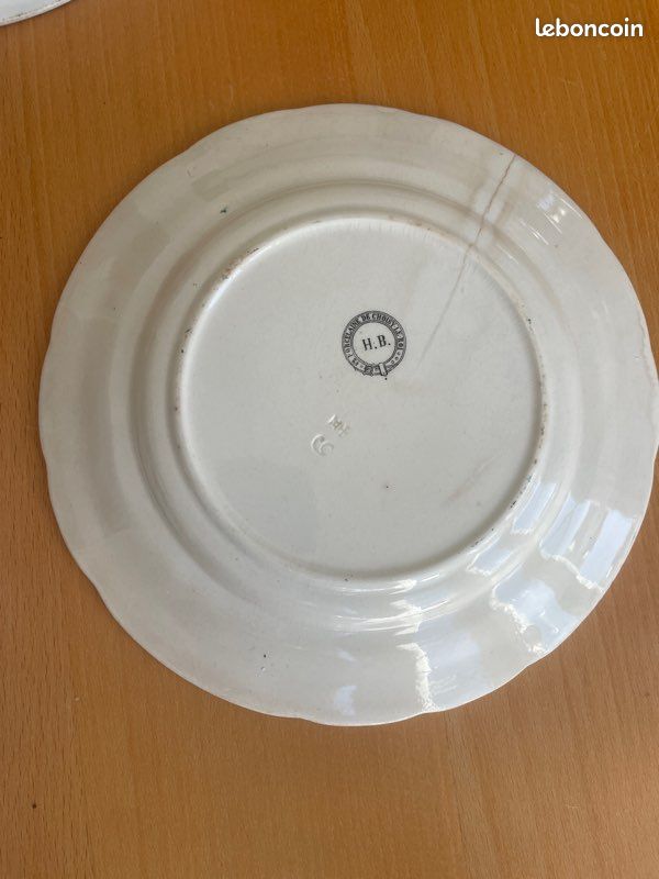 Assiette parlante ancienne faïence Choisy le roi XIXeme siècle militaires (image 4)