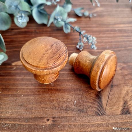 Lot De 4 Poignées De Tiroir Ou Porte Vintage En Aluminium Brossé, Gris