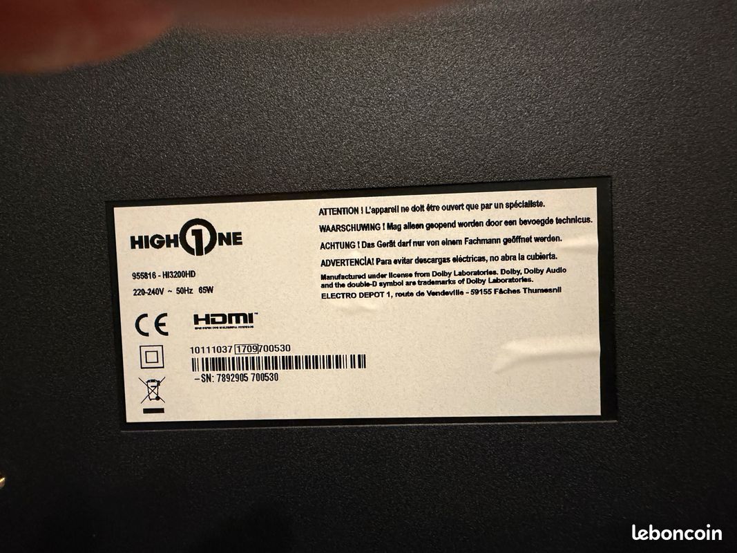 Vend téléviseur 32" (image 3)