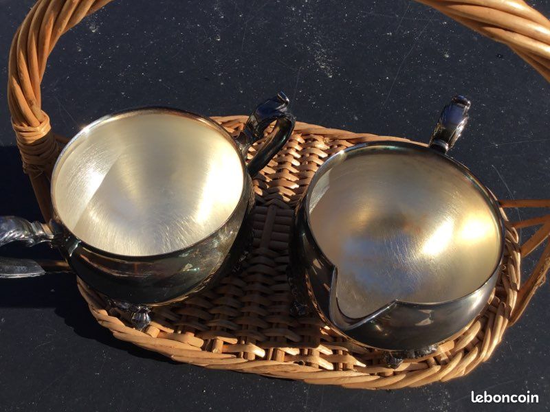 SERVICE CAVIAR MÉTAL argenté 3 pièces EUR 45,00 - FR