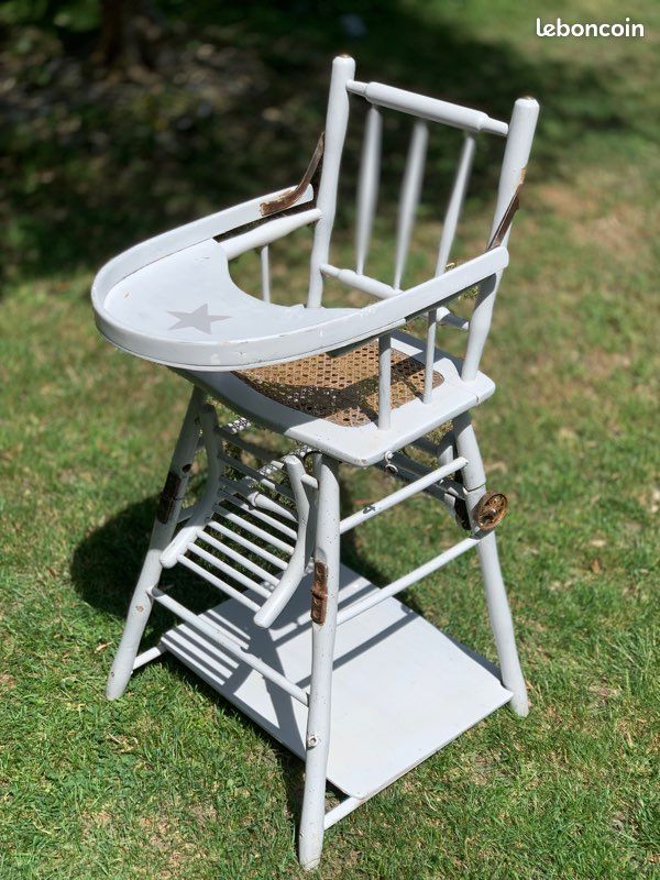 Chaise haute bois vintage (image 2)