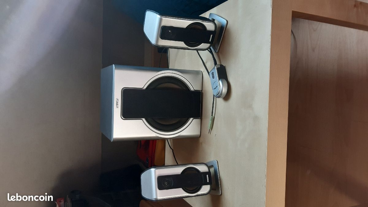 Enceintes PC Philips 2:1 prise jack (image 1)