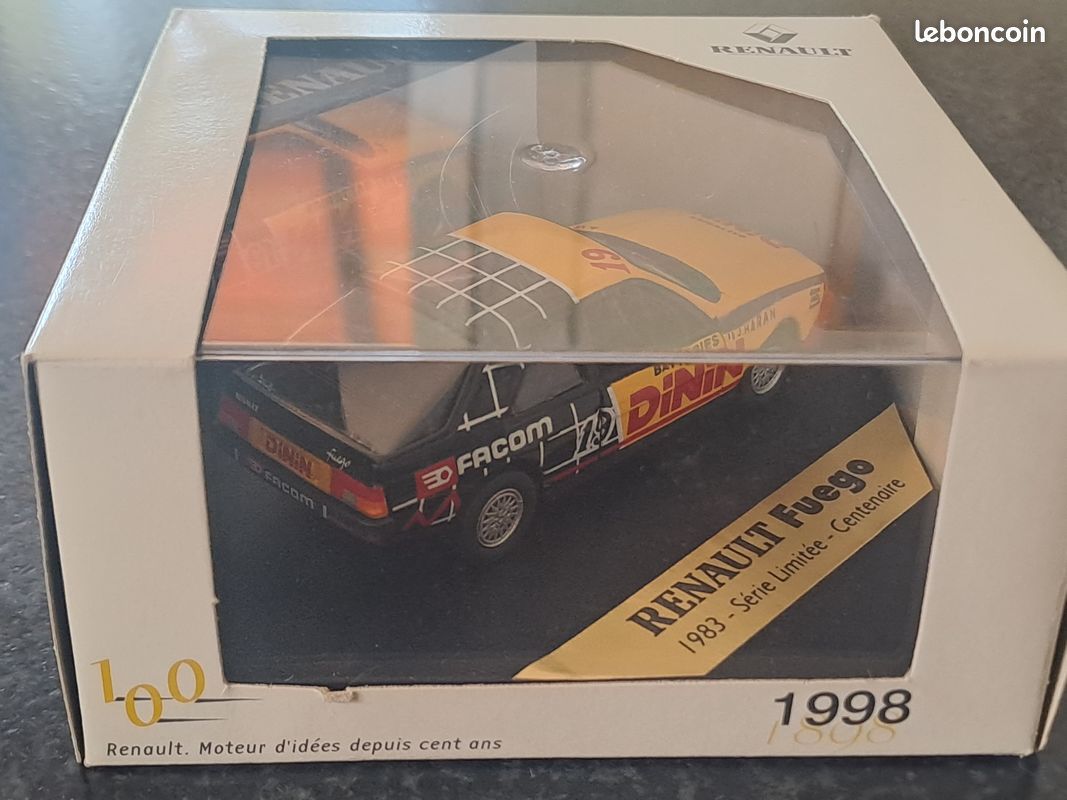 Norev Jet Car F - Renault Fuego Jaune - Publicité Oasis Avec Carlos - 1/43 - BE