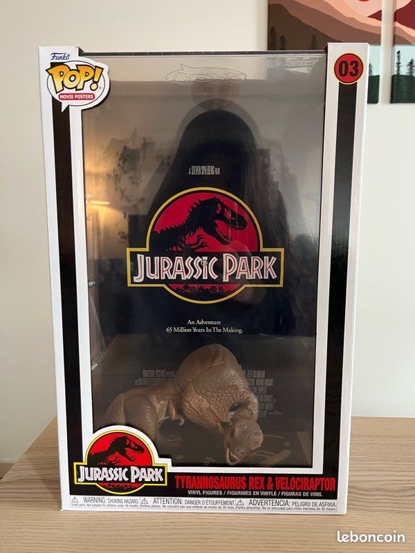 Figurine Funko Pop! Jurassic Park – T-Rex Et Vélociraptor (vinyl, 3,75 Pouces)