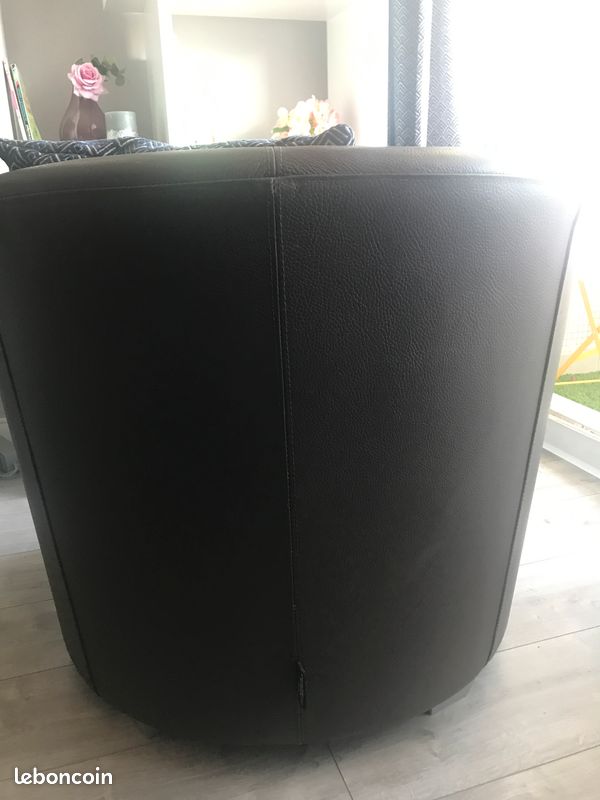 Fauteuil moderne cuir (image 4)
