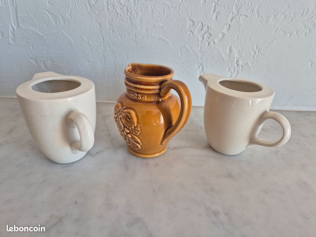 Lot 3 pots, pichets en céramique - comme neufs (image 3)